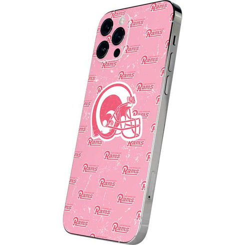 NFL Los Angeles Rams Pink Logo Blast iPhone 12 Pro Skin